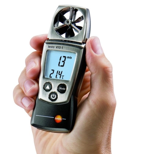 Anemometre : Mesure de la vitesse d'air - anémomètre à hélice - Testo 410-1