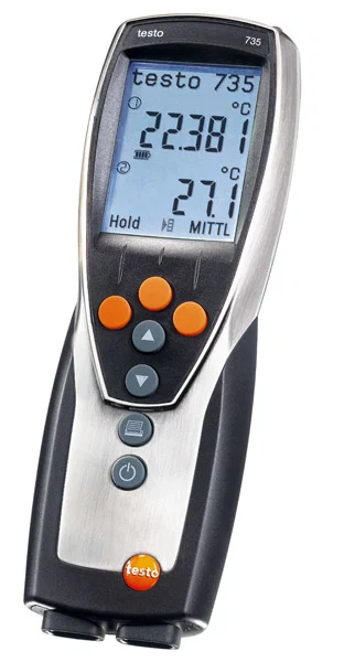 Thermomètre différentiel 3 canaux à sondes radio et filaires 735-1 - TESTO
