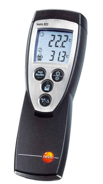 Thermomètre différentiel 2 canaux à sondes radio et filaires 922 - TESTO