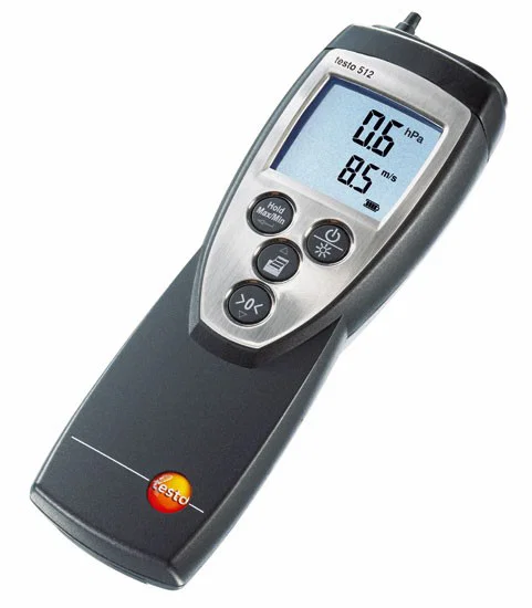 Mesure de pression différentielle et vitesse d'air : manomètre-anémomètre Testo 512 - 0...200 hPa