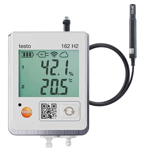 Pack enregistreur de données (solution complète) 162 H2 + sonde T°C / HR avec câble - testo
