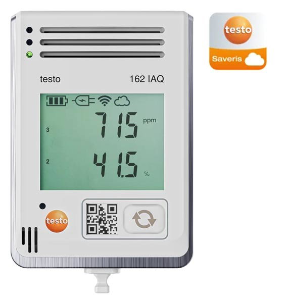 Enregistreur de données de température, d'humidité et de CO2 connecté - 162 IAQ - testo