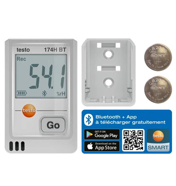Mini-enregistreur de données de température / humidité Bluetooth® 174 H BT - Testo