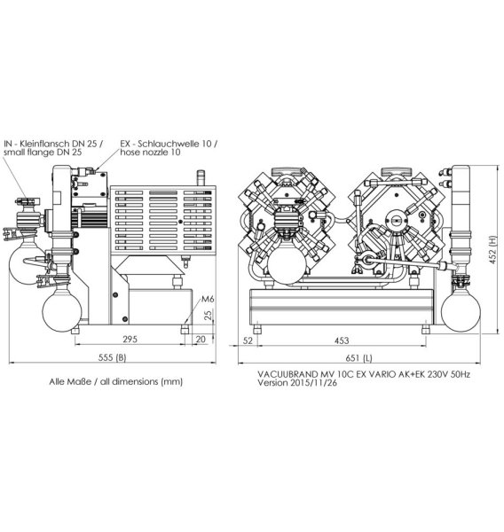 Pompe à vide - Groupe de pompage Atex MV 10C EX Vario +AK+EK - Vacuubrand